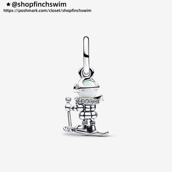 Pandora Skier Dangle Charm - Picture 2 of 5
